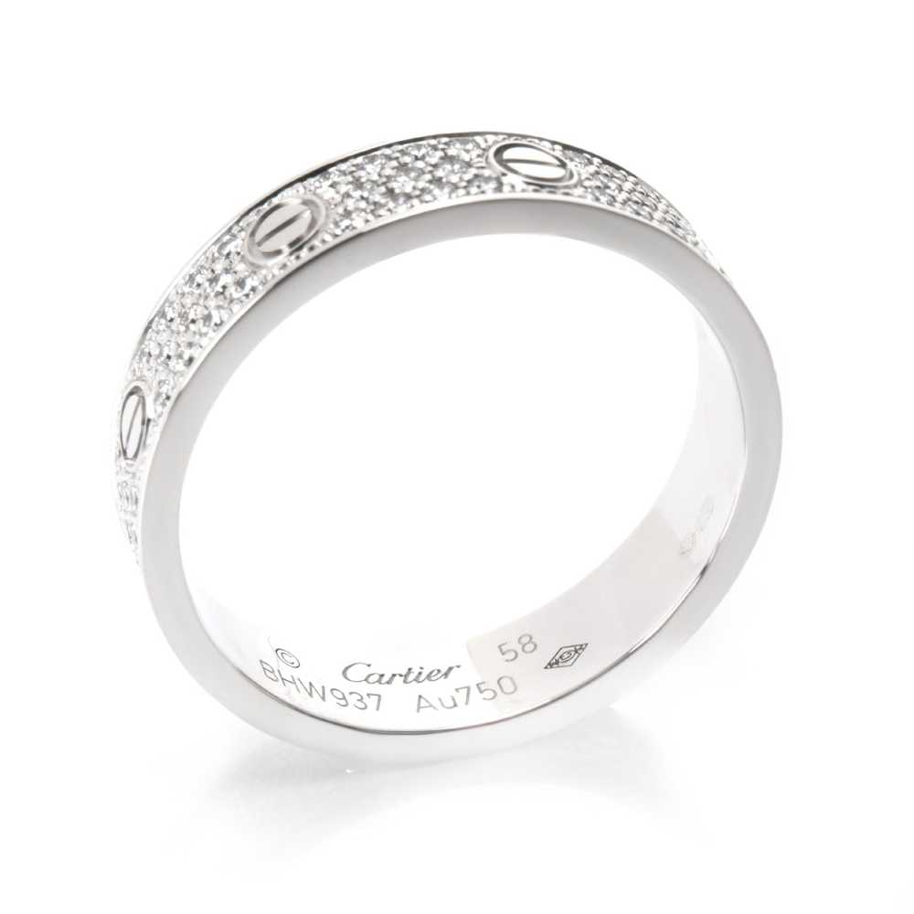 Cartier Cartier Love Pave Diamond Band in 18K Whi… - image 2