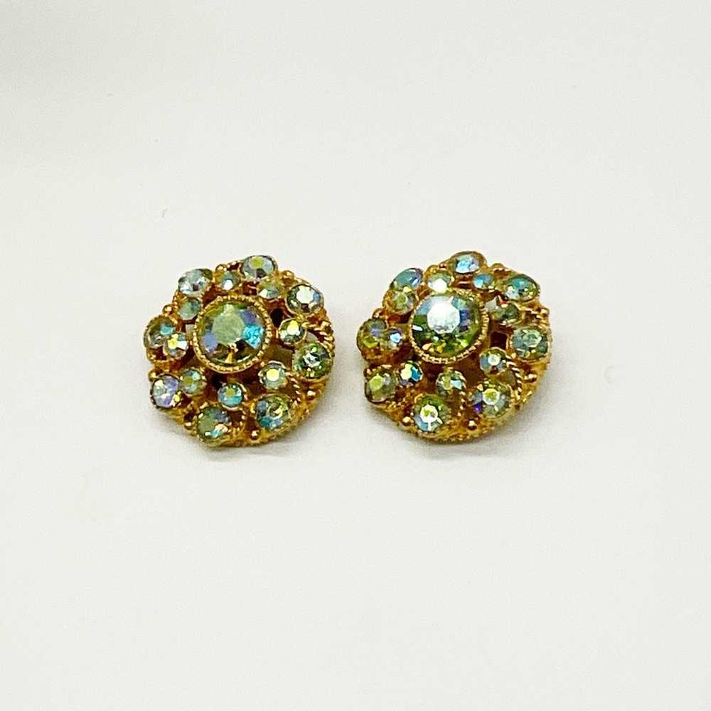 GORGEOUS CHAREL  SIGNED EARRINGS SUPER SPARKLY - image 1