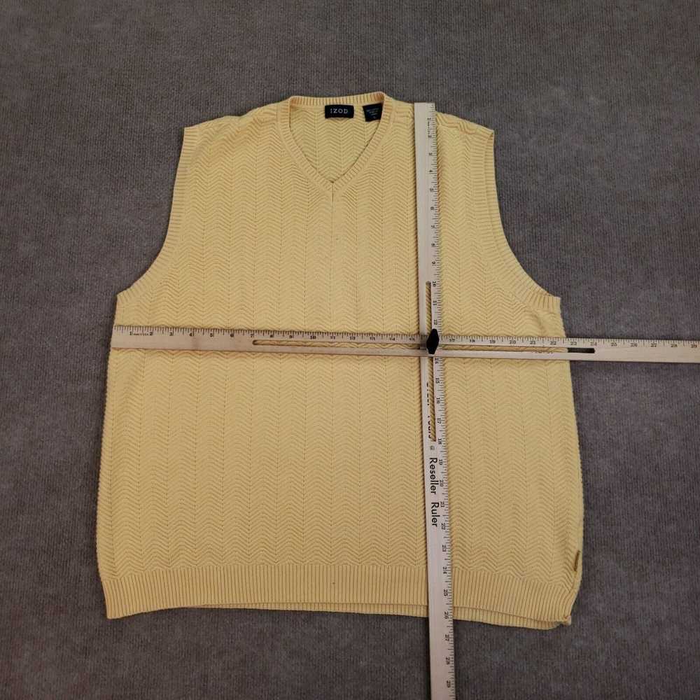 Izod Izod Sweater Vest Mens Size Large Yellow V-N… - image 2