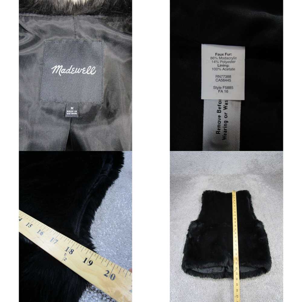 Madewell Madewell Faux Fur Vest Womens Medium Bla… - image 4