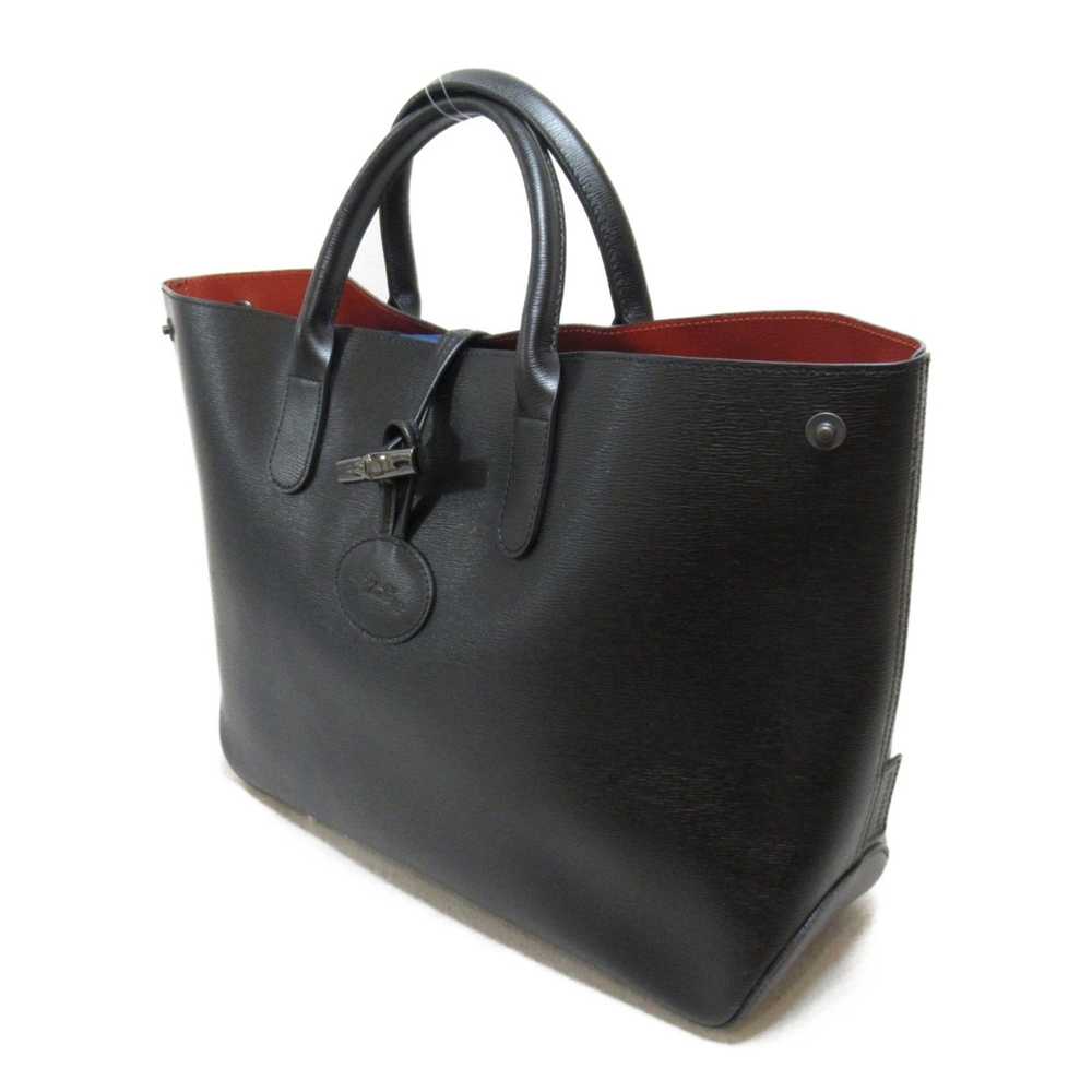 Longchamp Longchamp Rozo Tote Bag Black Black lea… - image 3