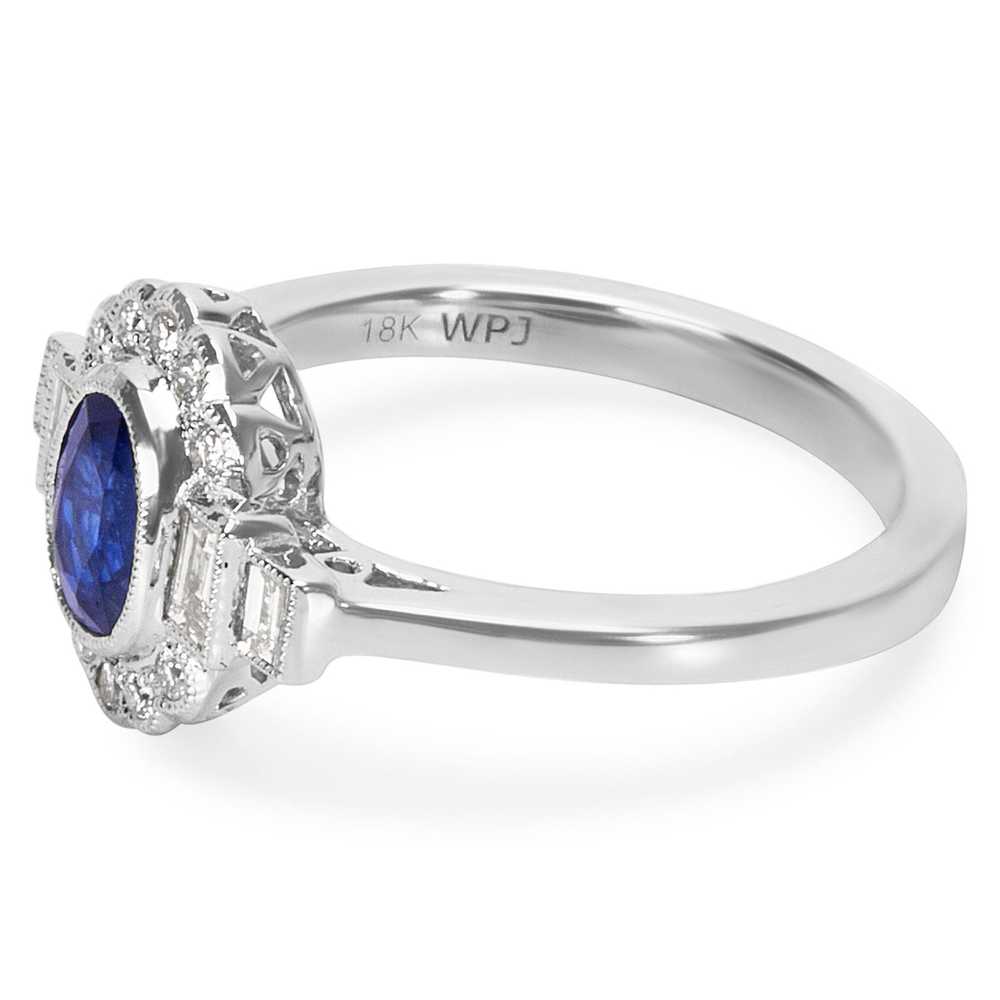 Tiffany & Co. Sapphire Center Vintage Ring in 18K… - image 2