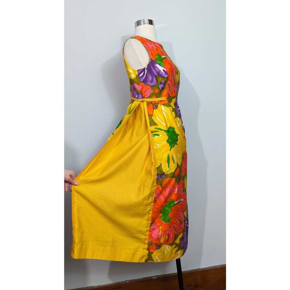 Kalama Fashions Honolulu Yellow Floral Maxi Dress - image 2