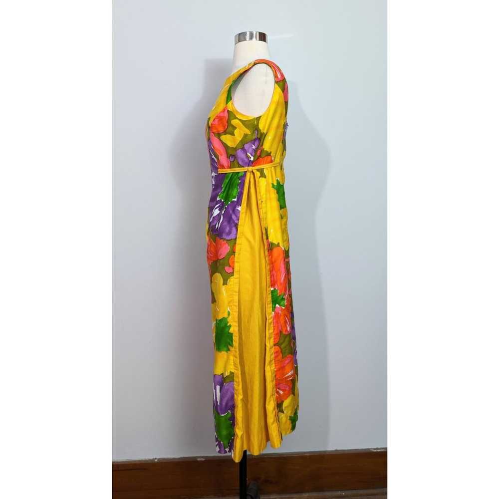 Kalama Fashions Honolulu Yellow Floral Maxi Dress - image 4