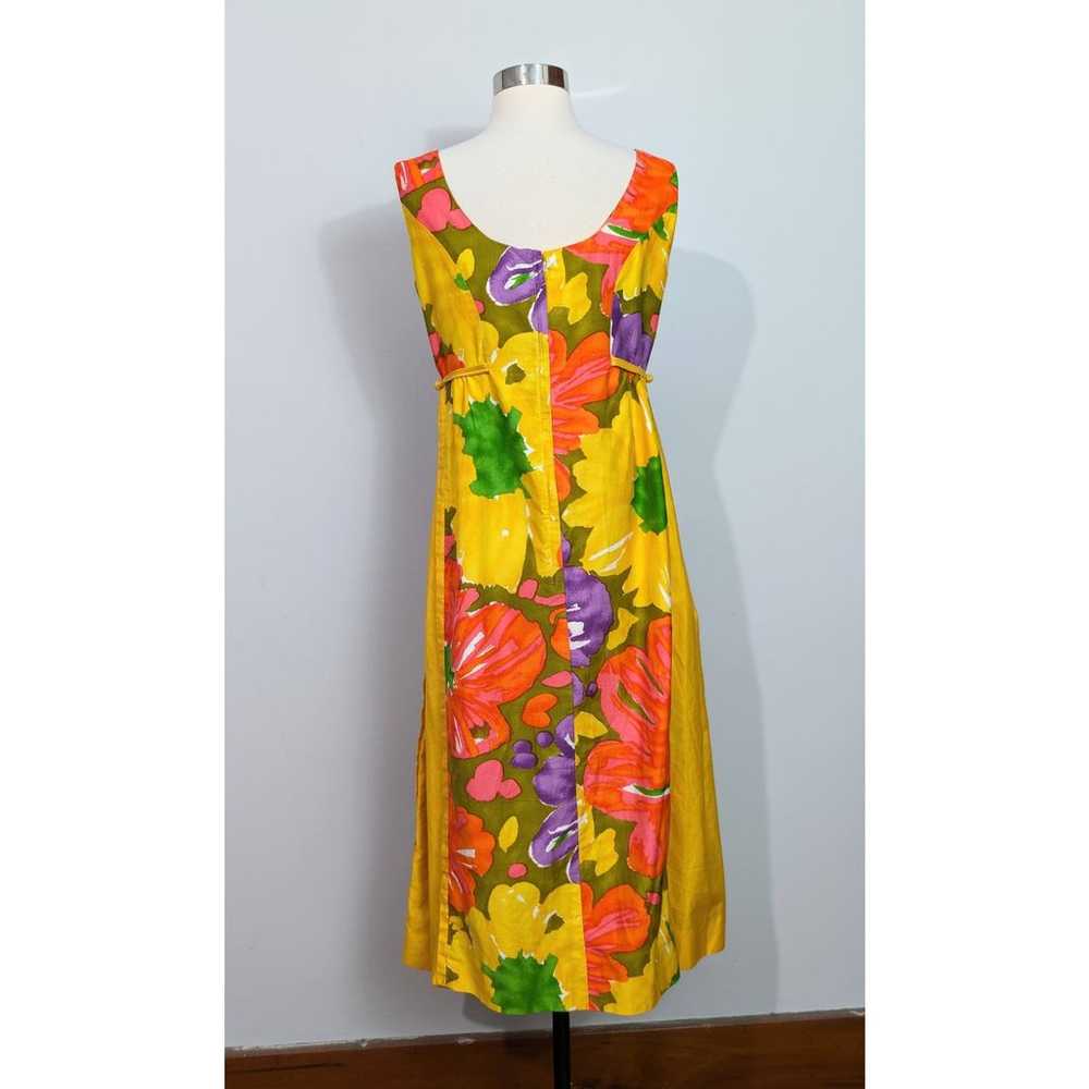 Kalama Fashions Honolulu Yellow Floral Maxi Dress - image 5