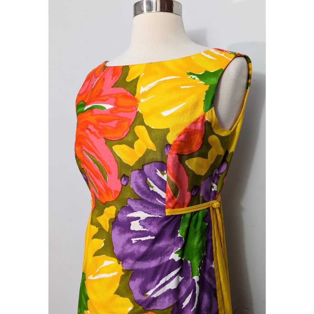 Kalama Fashions Honolulu Yellow Floral Maxi Dress - image 6