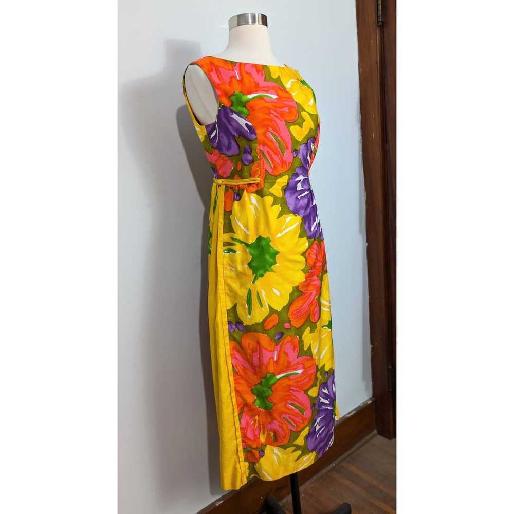 Kalama Fashions Honolulu Yellow Floral Maxi Dress - image 7