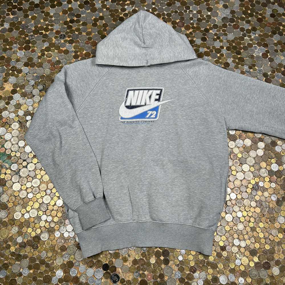Nike × Vintage Nike hoodie spellout with pocket 9… - image 1