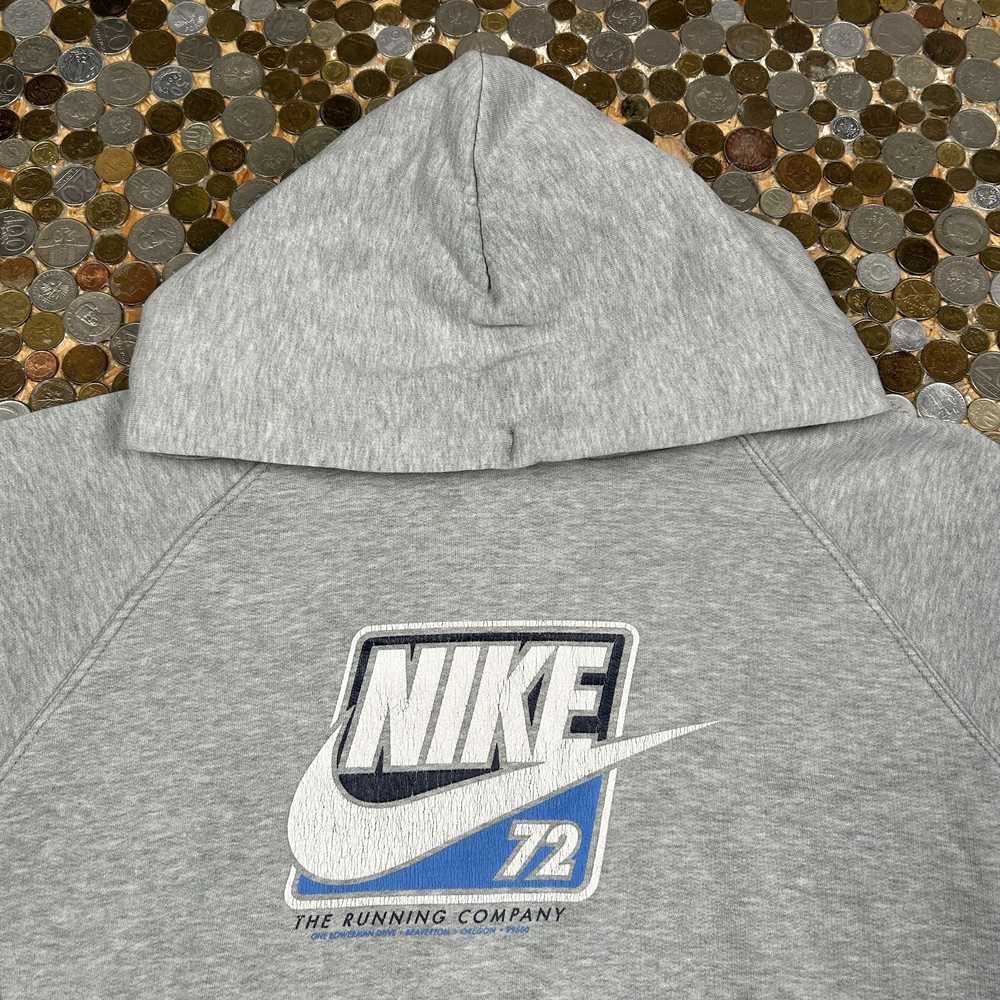 Nike × Vintage Nike hoodie spellout with pocket 9… - image 3