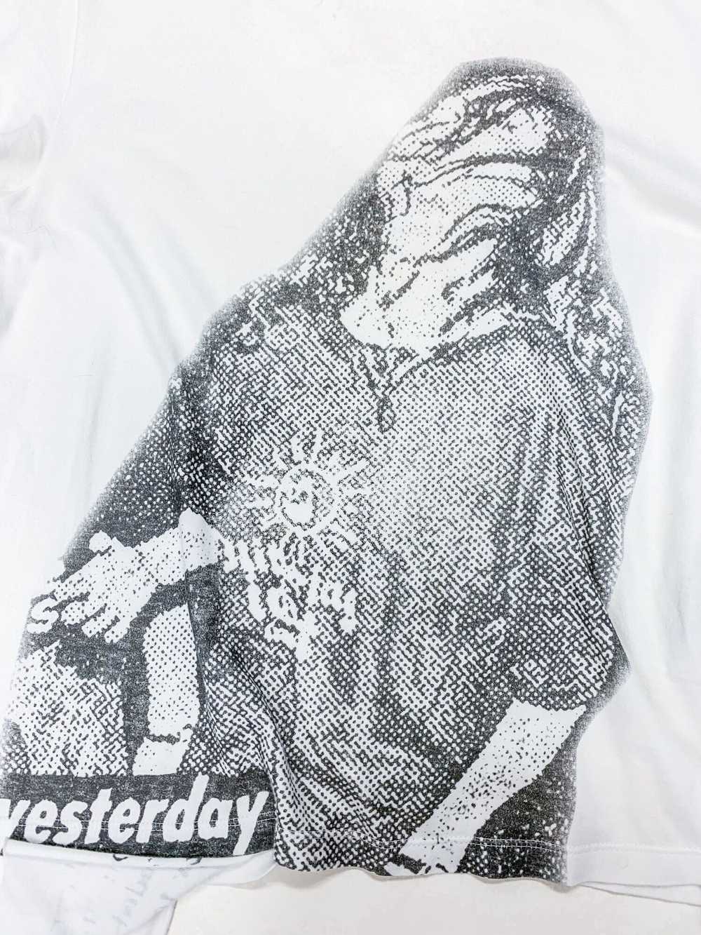 Raf by Raf Simons Cutoff Print T-Shirt "Yesterday" - image 2