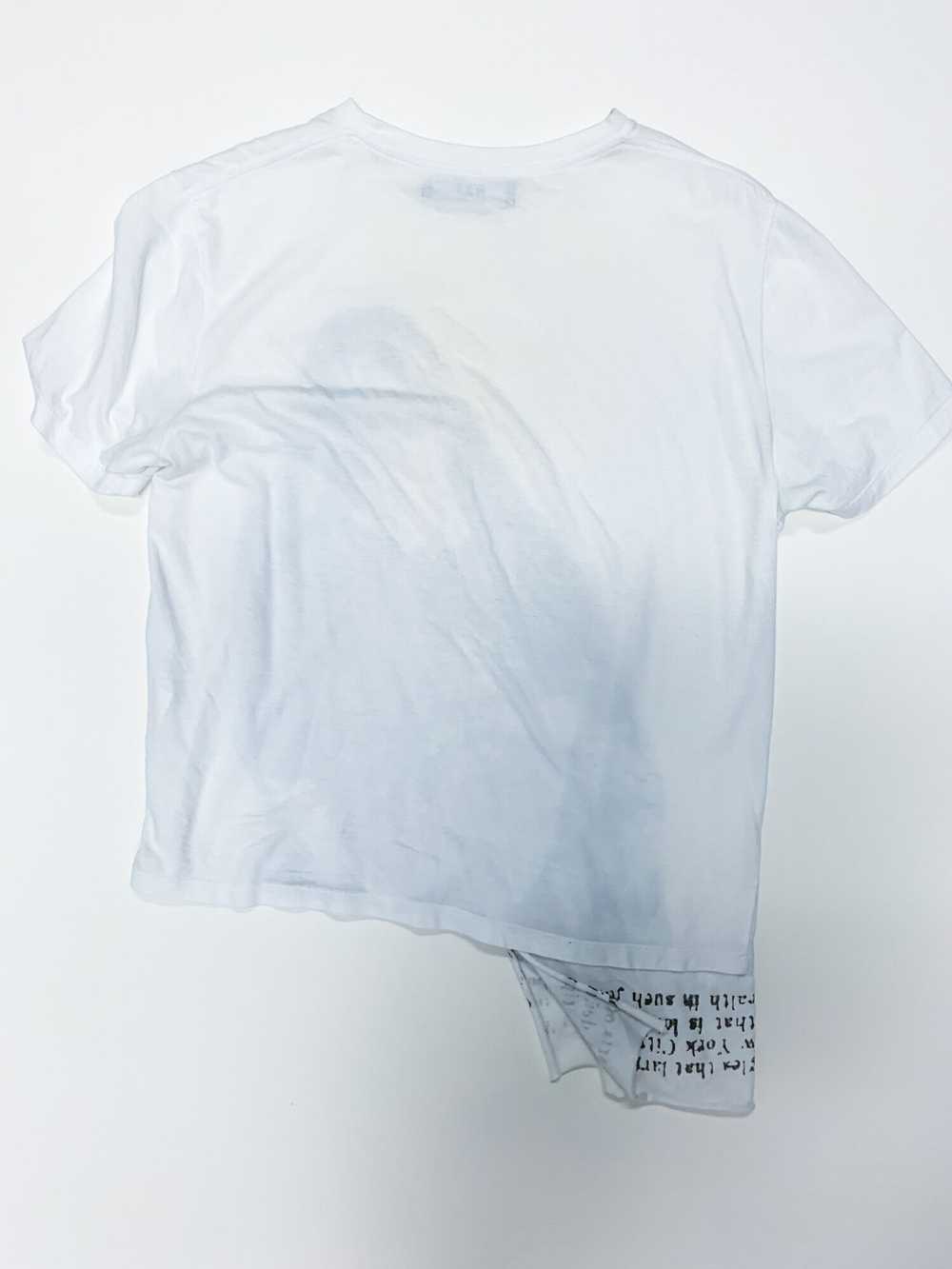 Raf by Raf Simons Cutoff Print T-Shirt "Yesterday" - image 5