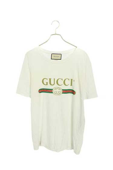 Gucci Gucci Oversized Logo Washed Tee White