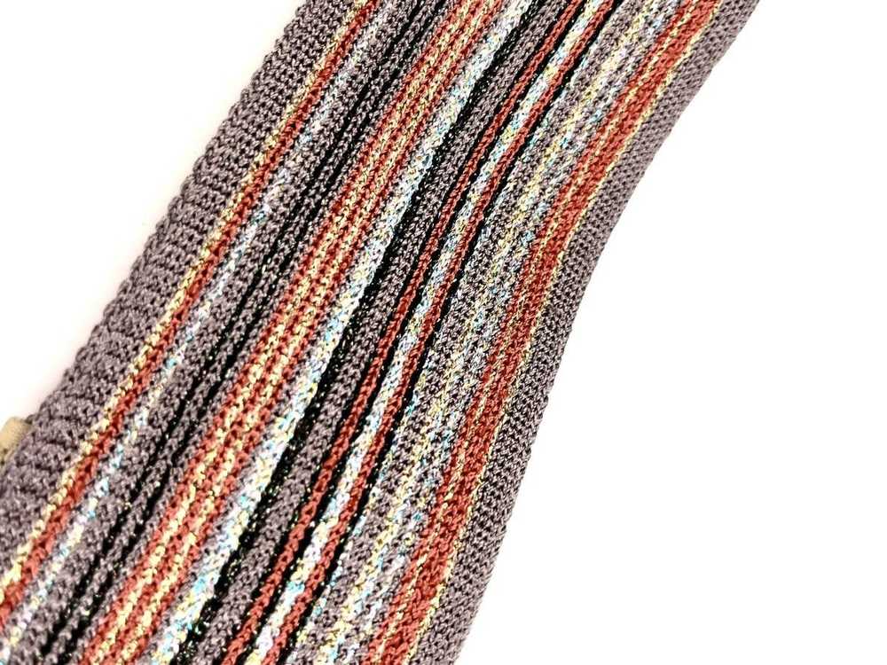 Missoni Missoni Orange and Brown Metallic Stripe … - image 6