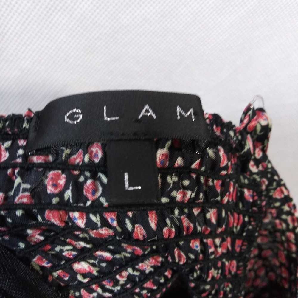 Glam Black Ditzy Floral Sleeveless 90's Dress Siz… - image 7