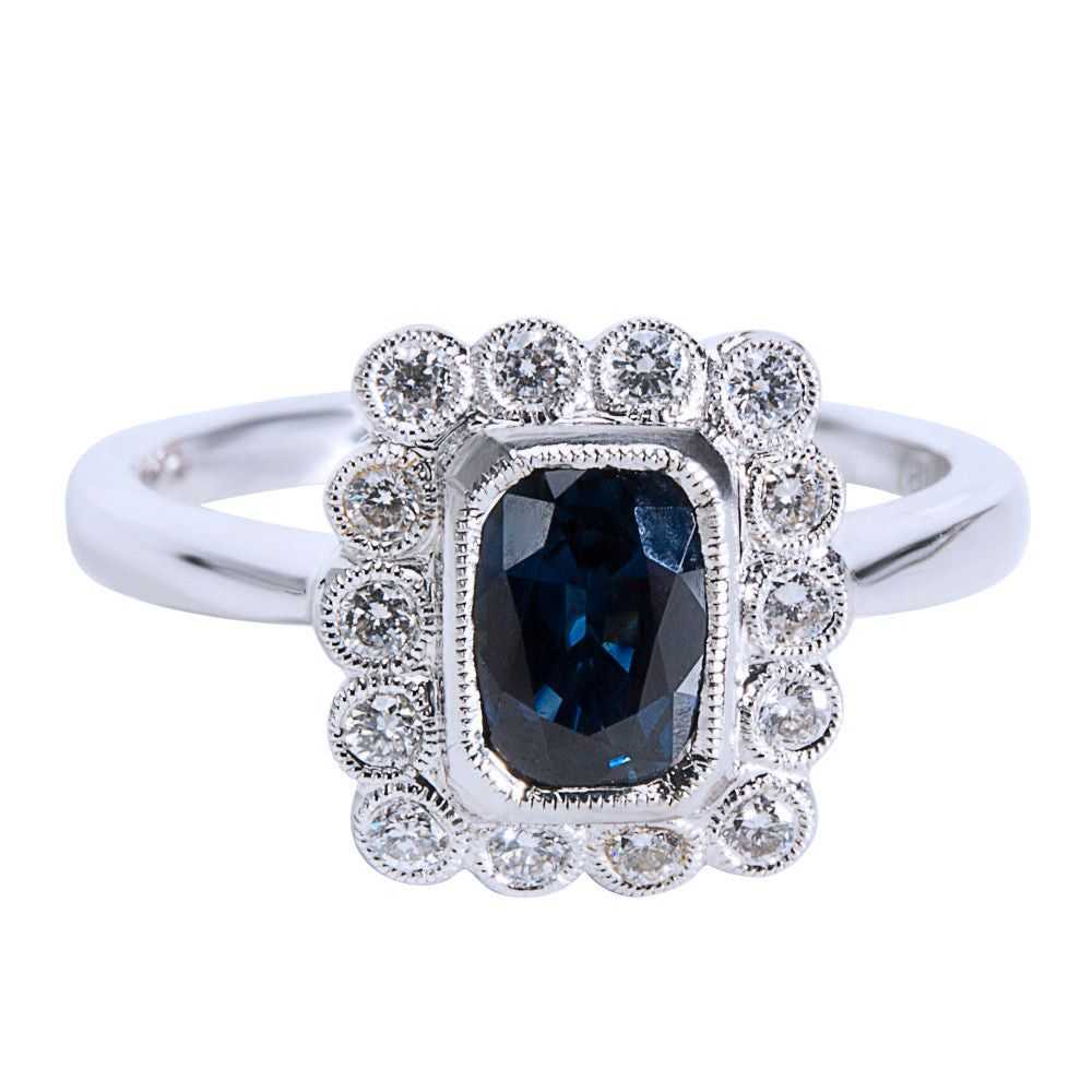 Tiffany & Co. BRAND NEW Diamond & Sapphire Vintag… - image 1
