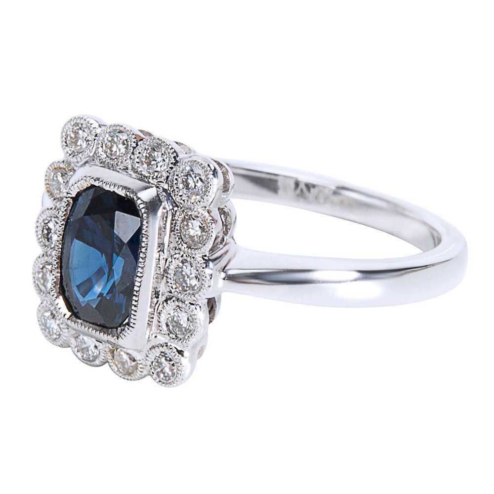 Tiffany & Co. BRAND NEW Diamond & Sapphire Vintag… - image 2