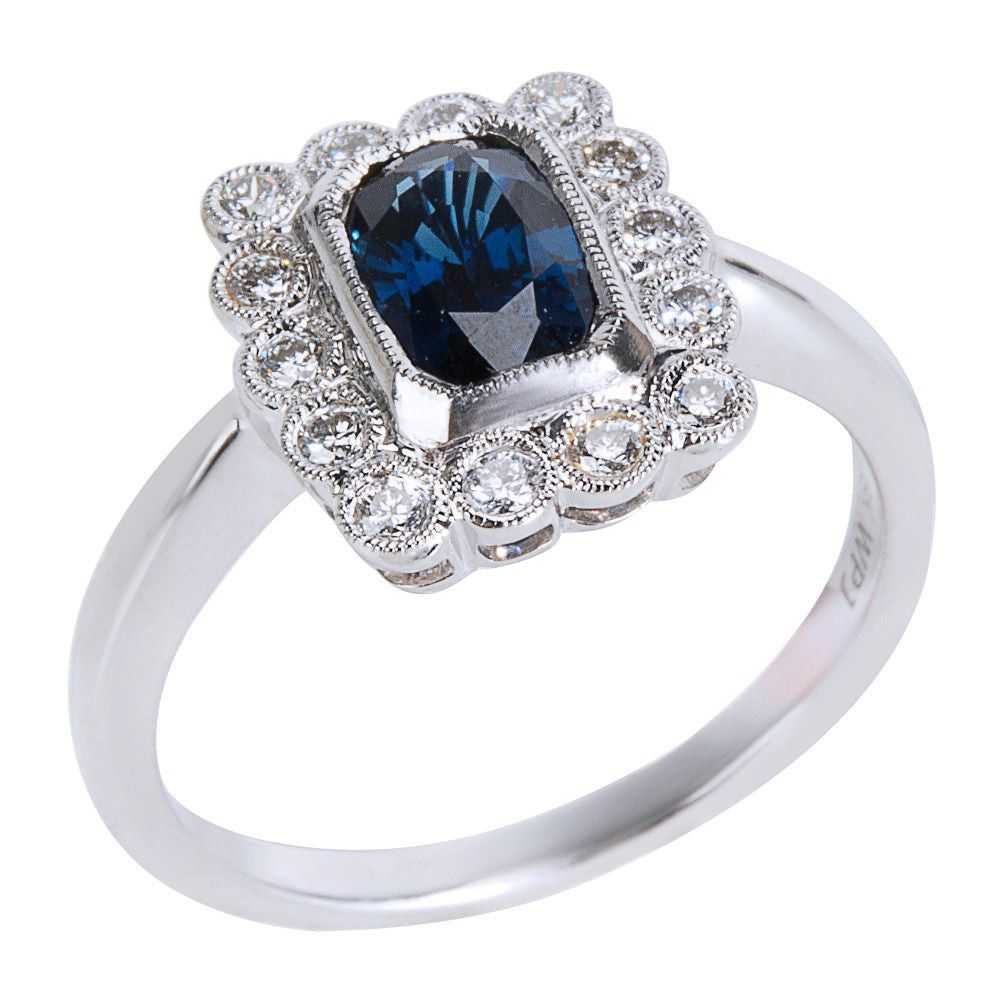 Tiffany & Co. BRAND NEW Diamond & Sapphire Vintag… - image 3