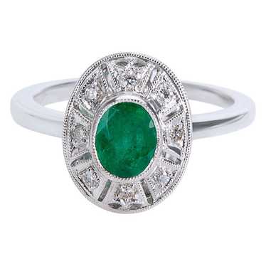 Tiffany & Co. BRAND NEW Diamond & Emerald Vintage… - image 1