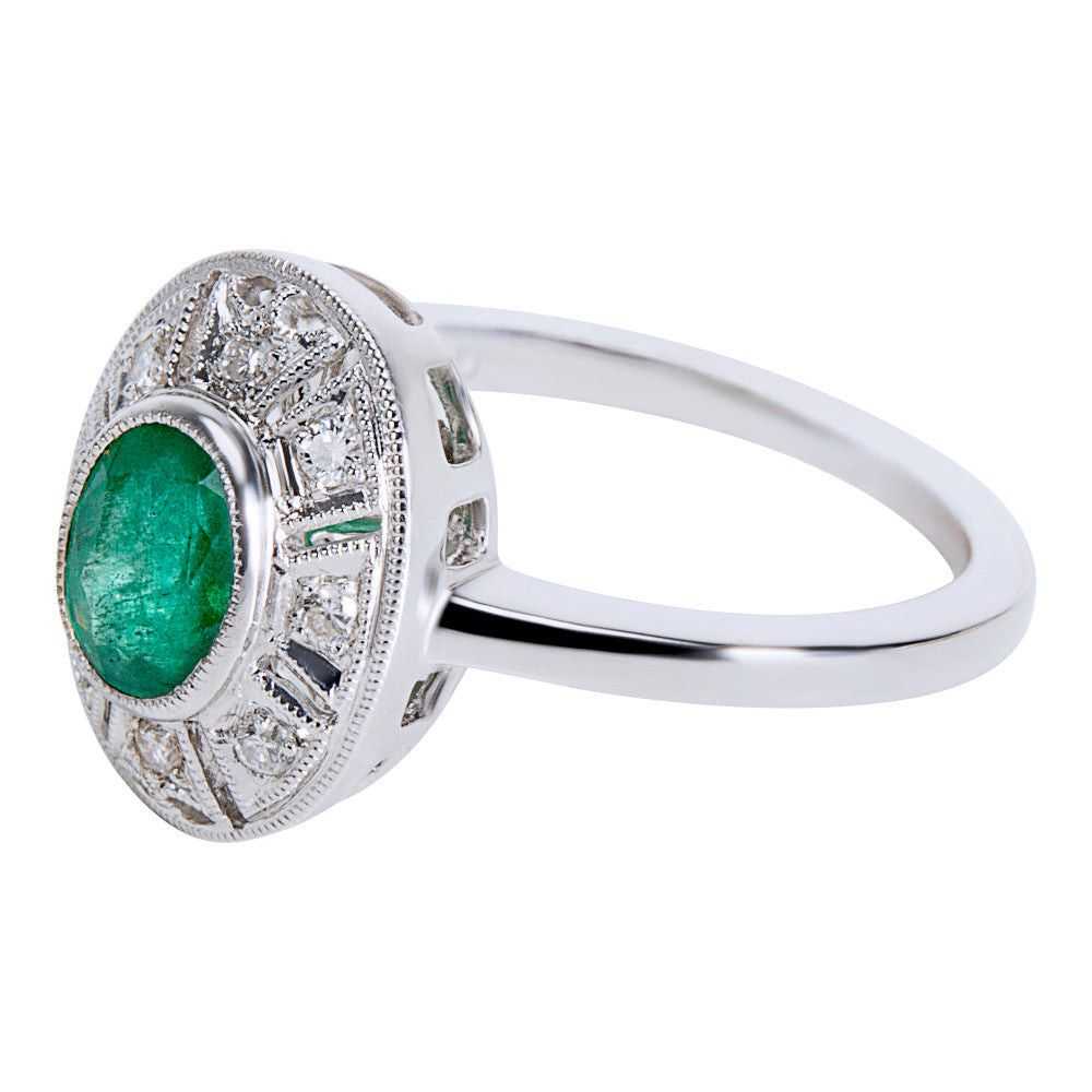 Tiffany & Co. BRAND NEW Diamond & Emerald Vintage… - image 2