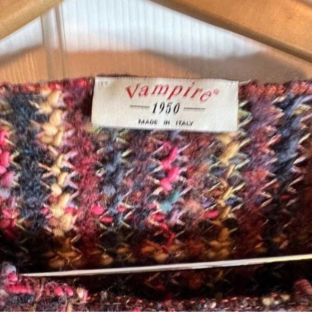 Vintage Vampire 1950 Wool Sweater, RARE. Size Sm.… - image 2