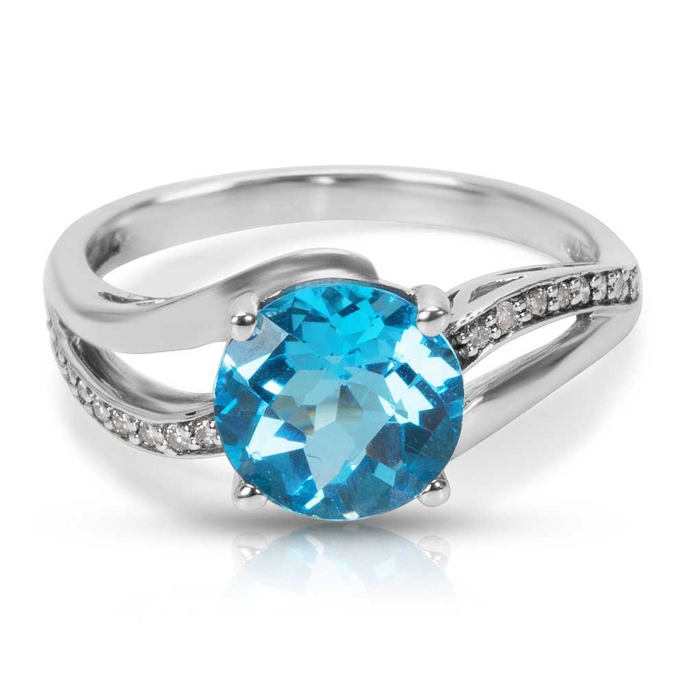 Tiffany & Co. BRAND NEW Blue Topaz & Diamond Fash… - image 1