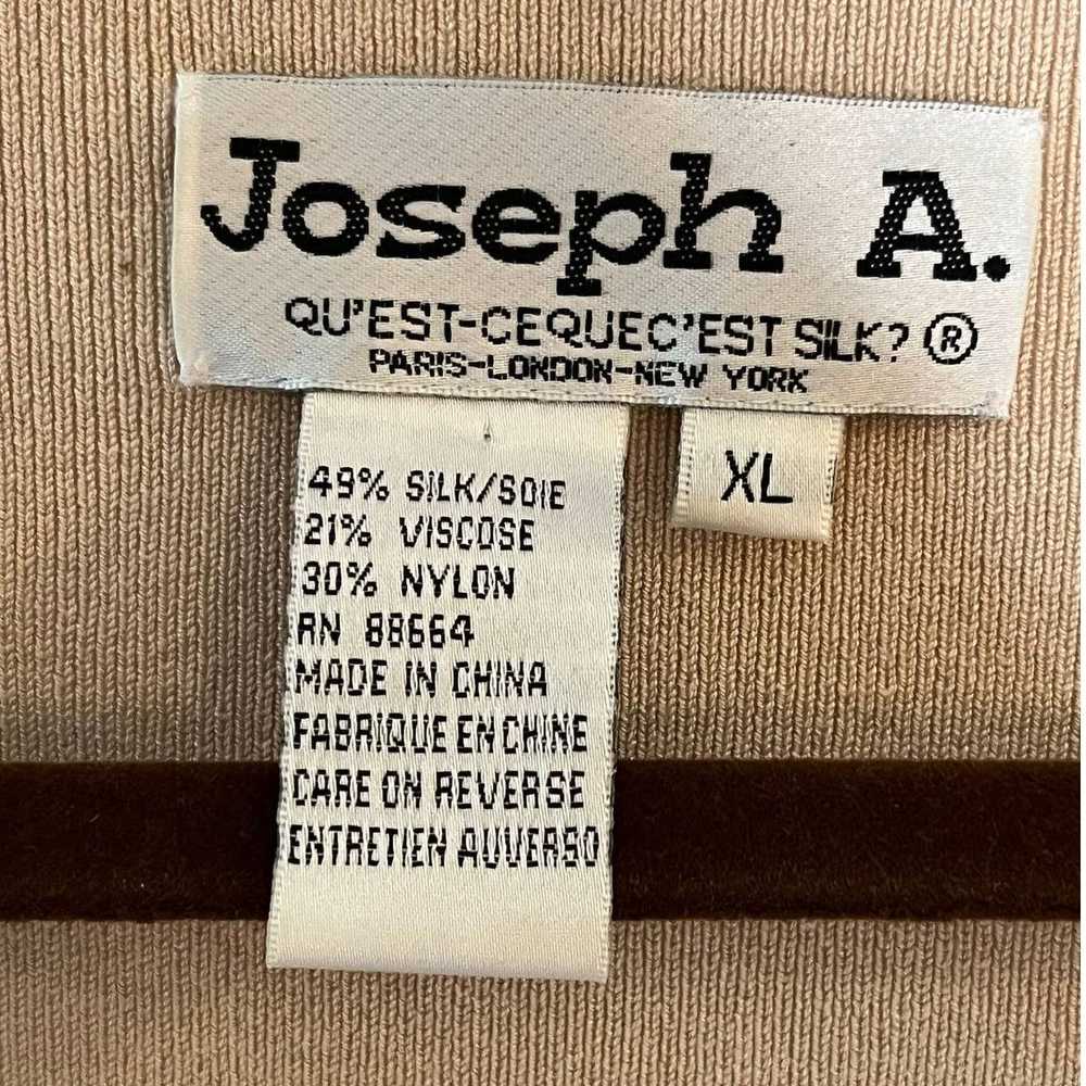 Vintage Vintage Joseph A Beige Silk Blend Knit Ta… - image 3