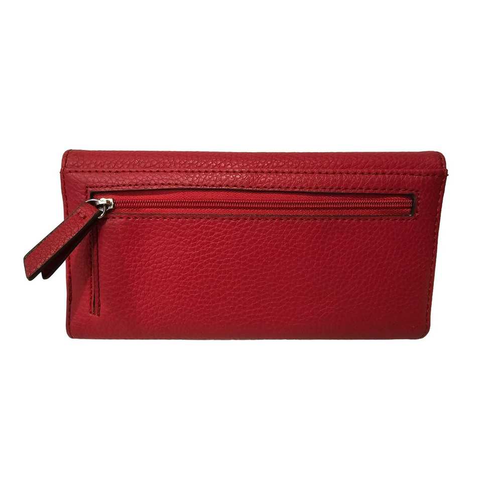 Nine West Nine West Women's Red Leather Tri-Fold … - image 4