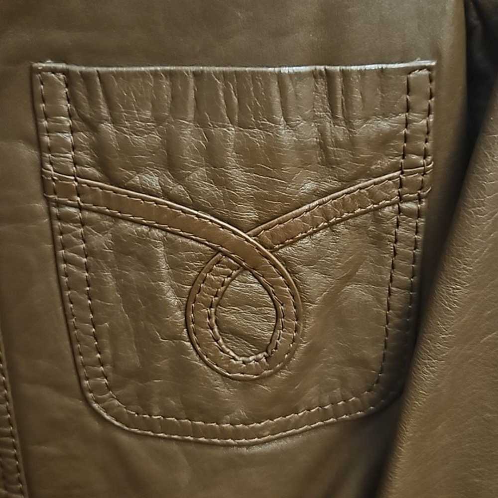 Vintage Leather Bomber Jacket - image 3