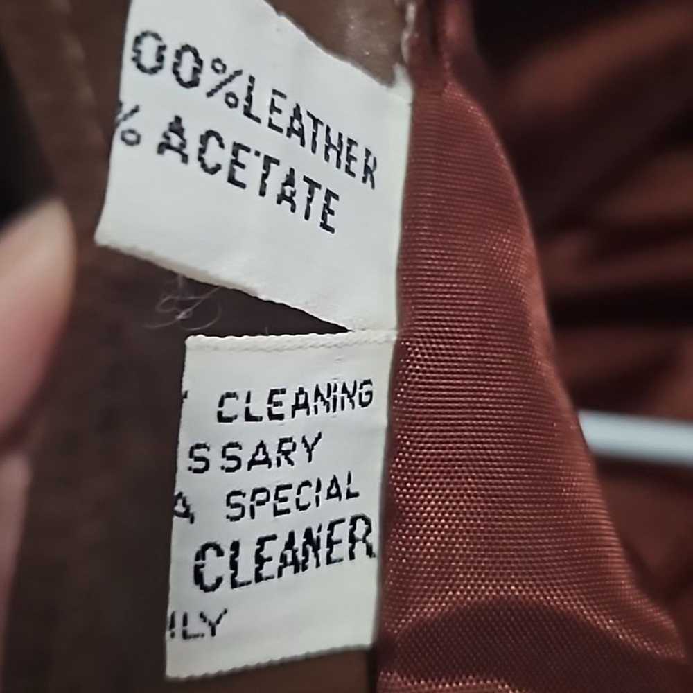 Vintage Leather Bomber Jacket - image 6
