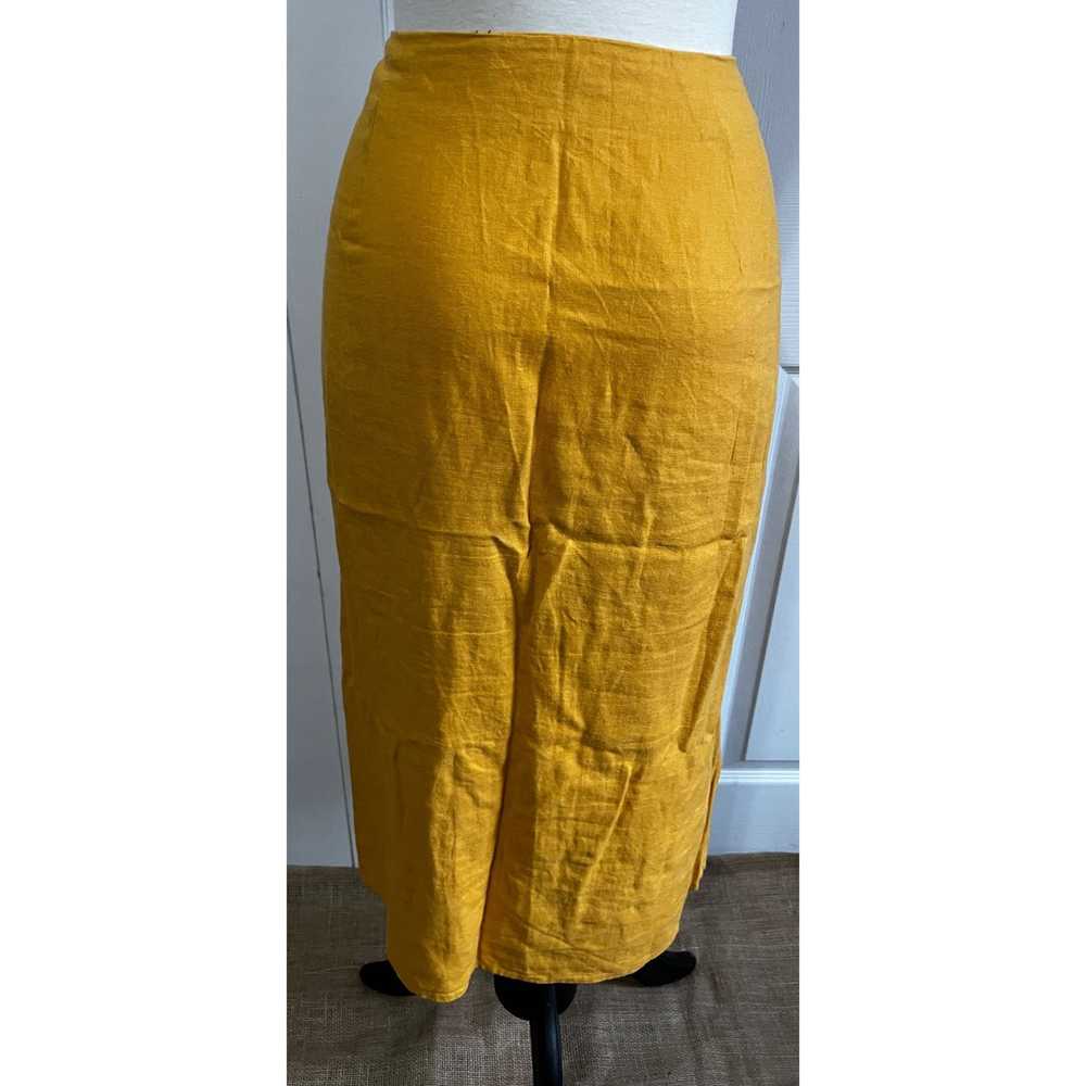 Vintage Marc New York Mustard Yellow Linen Blend … - image 8