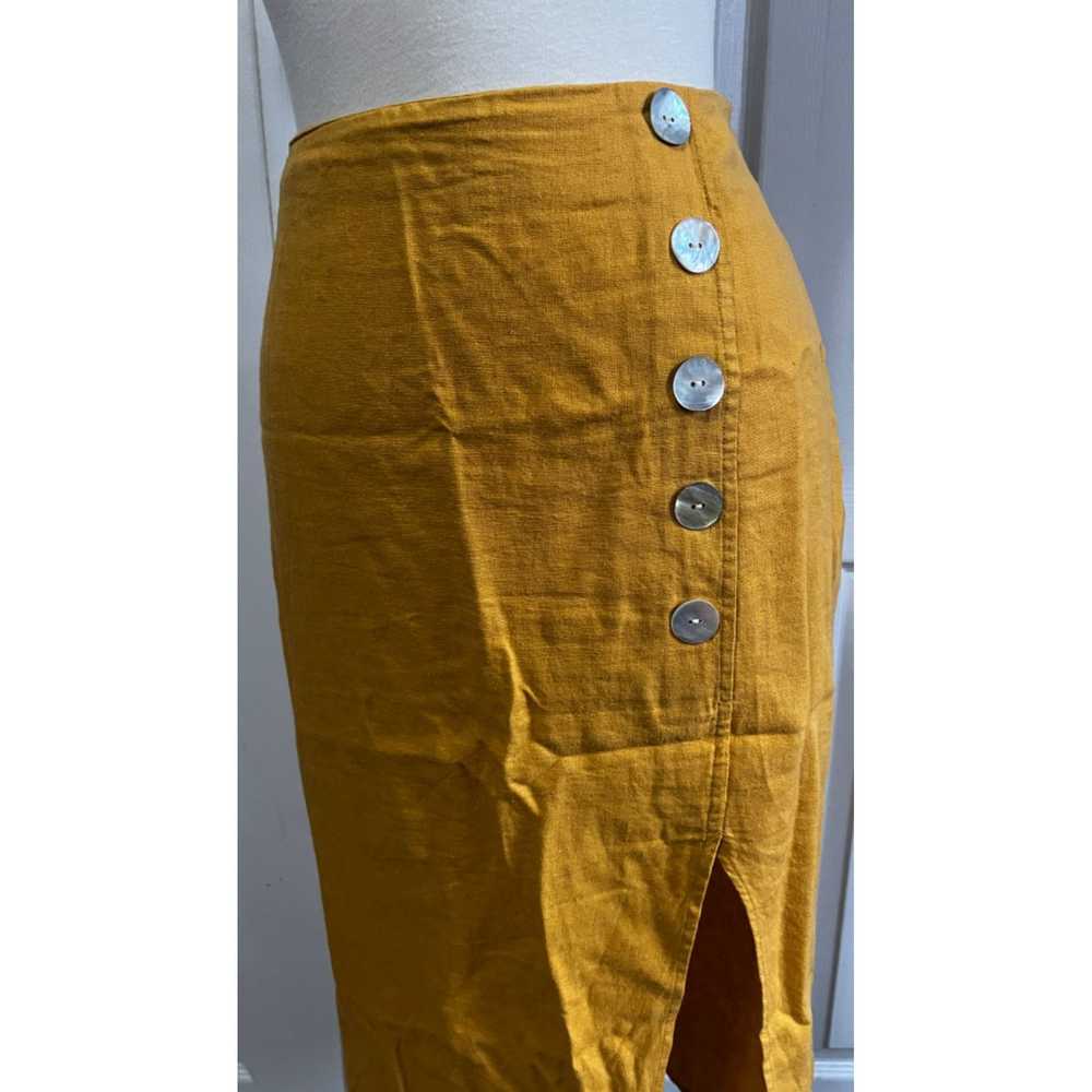 Vintage Marc New York Mustard Yellow Linen Blend … - image 9