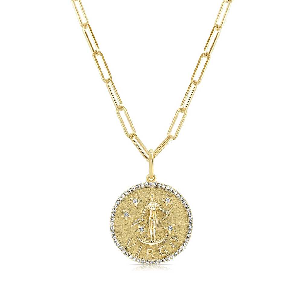 Tiffany & Co. Virgo Zodiac Diamond Necklace in 14… - image 1