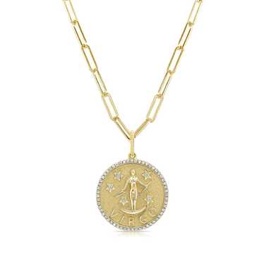 Tiffany & Co. Virgo Zodiac Diamond Necklace in 14… - image 1