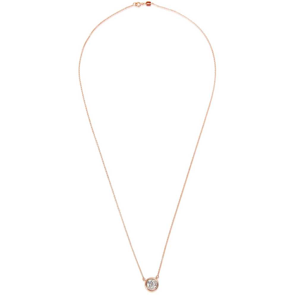 Tiffany & Co. Solitaire Bezel Pendant on Chain in… - image 2