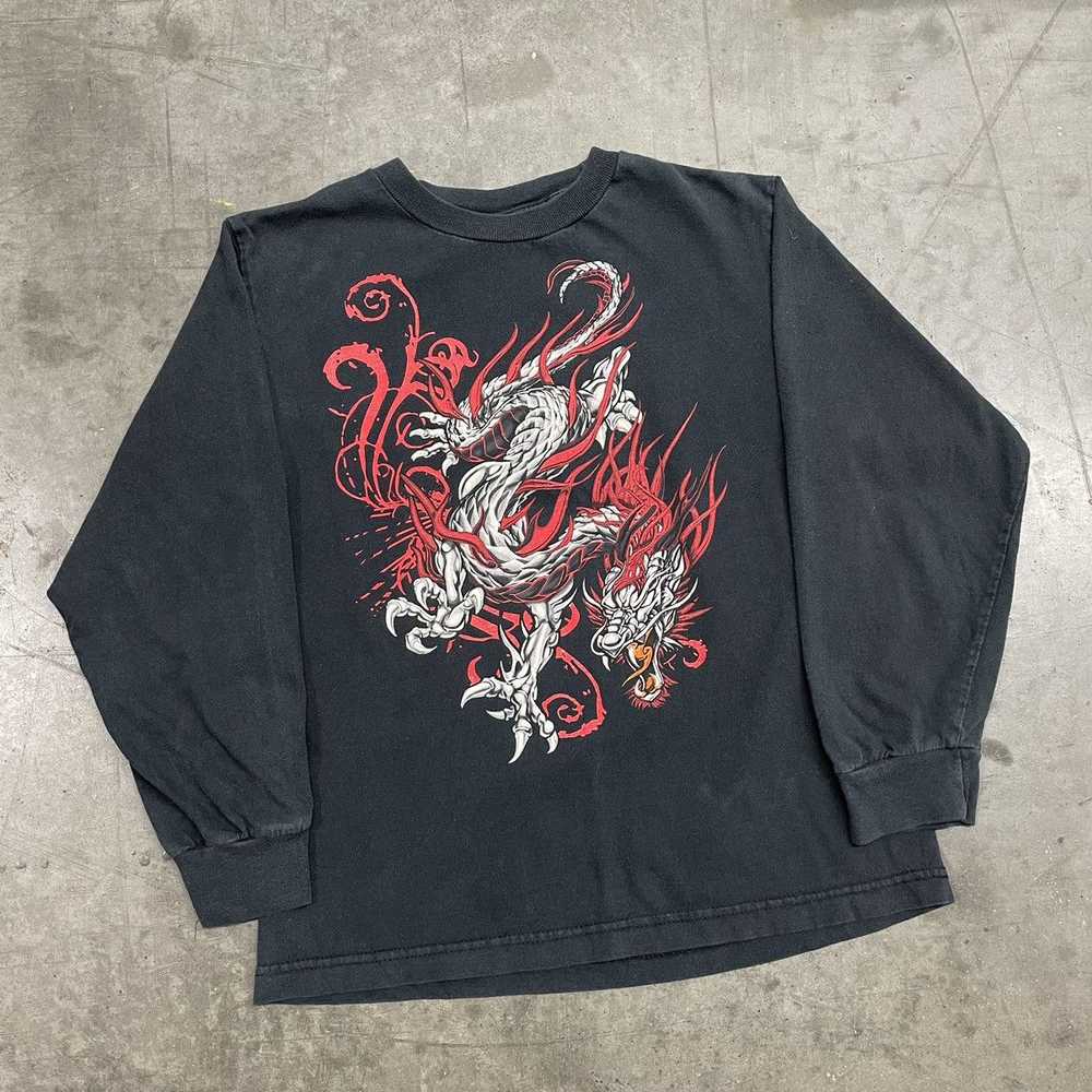 Jnco × Streetwear × Vintage Y2K Top Heavy Dragon … - image 2