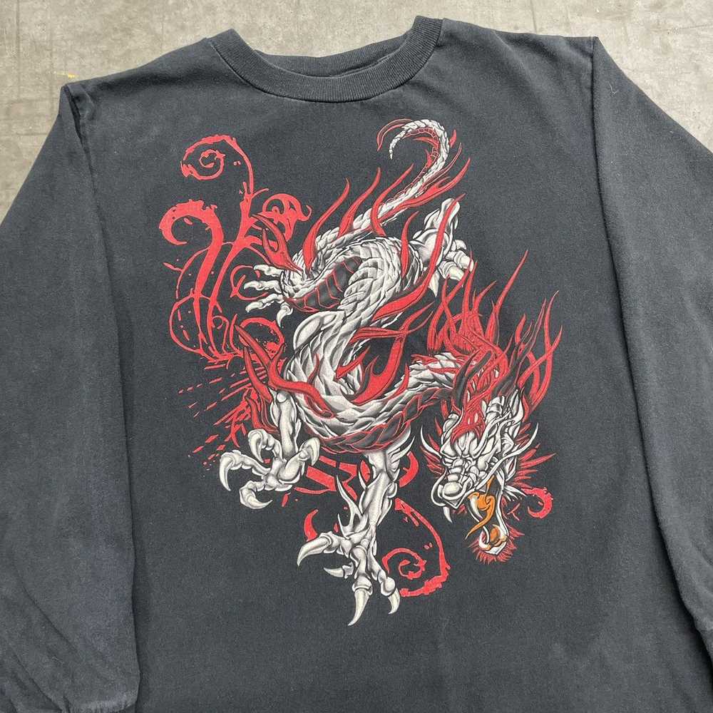 Jnco × Streetwear × Vintage Y2K Top Heavy Dragon … - image 3