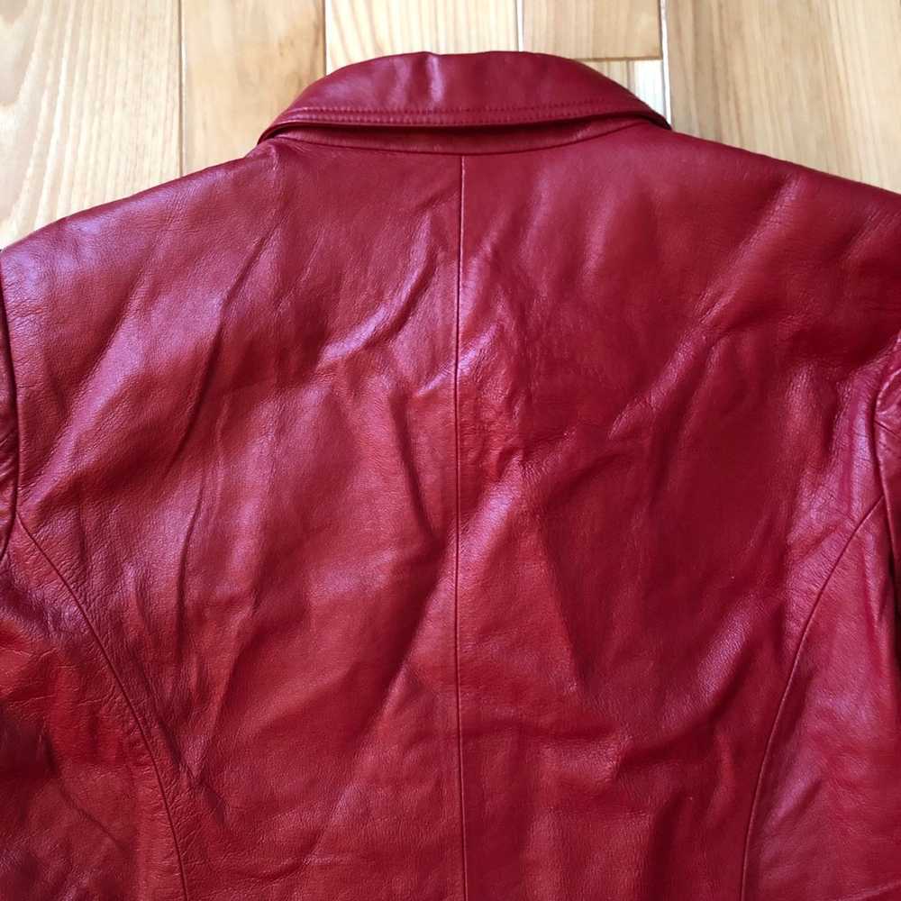 Vintage Y2K Metrostyle Leather Red and Black Jack… - image 7