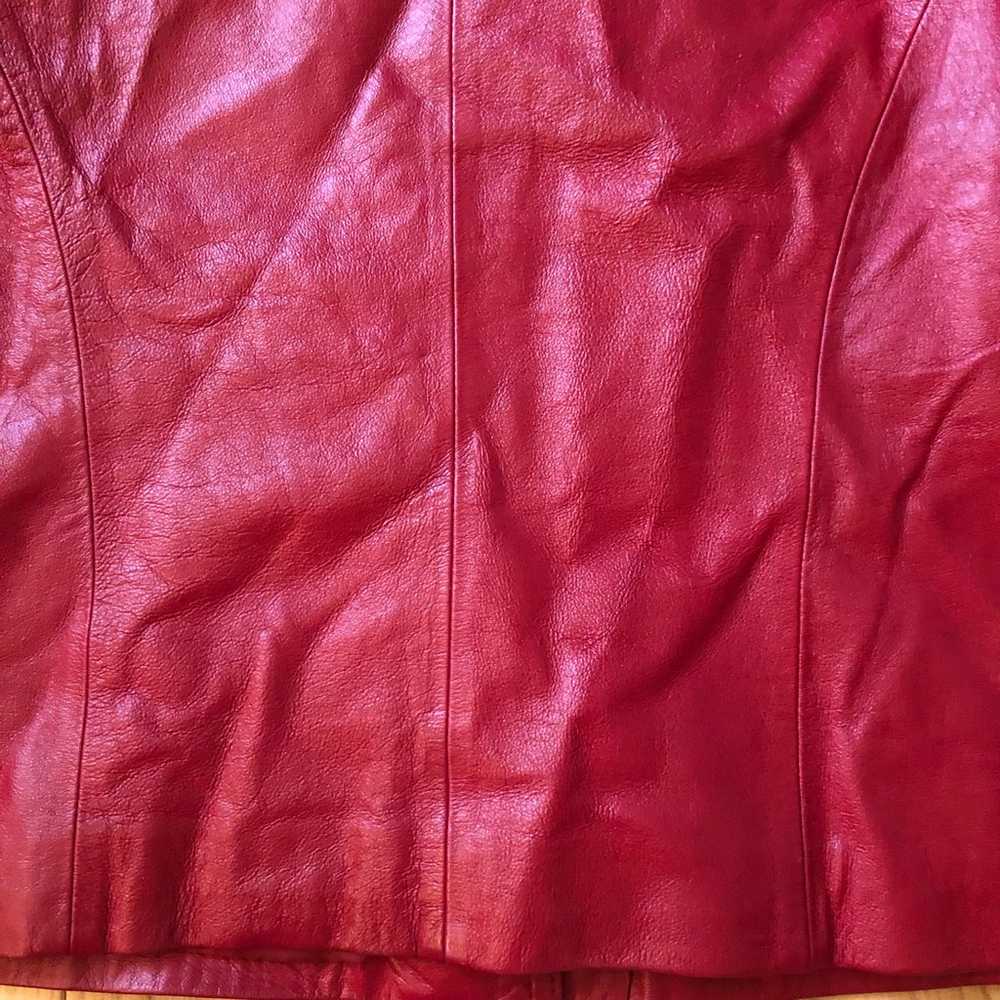 Vintage Y2K Metrostyle Leather Red and Black Jack… - image 9