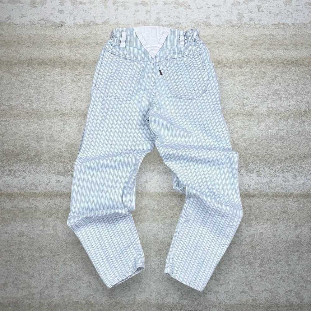 True Vintage Pinstripe Levis Jeans Blue White Rel… - image 1
