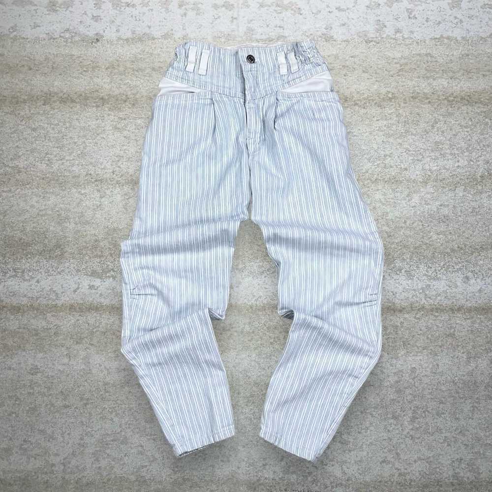 True Vintage Pinstripe Levis Jeans Blue White Rel… - image 2