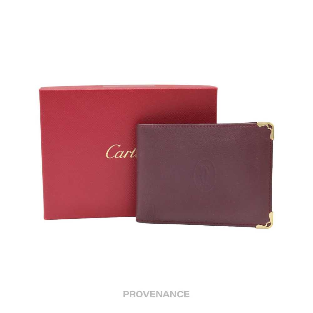Cartier 🔴 Cartier Bifold Wallet - Burgundy Calfs… - image 1
