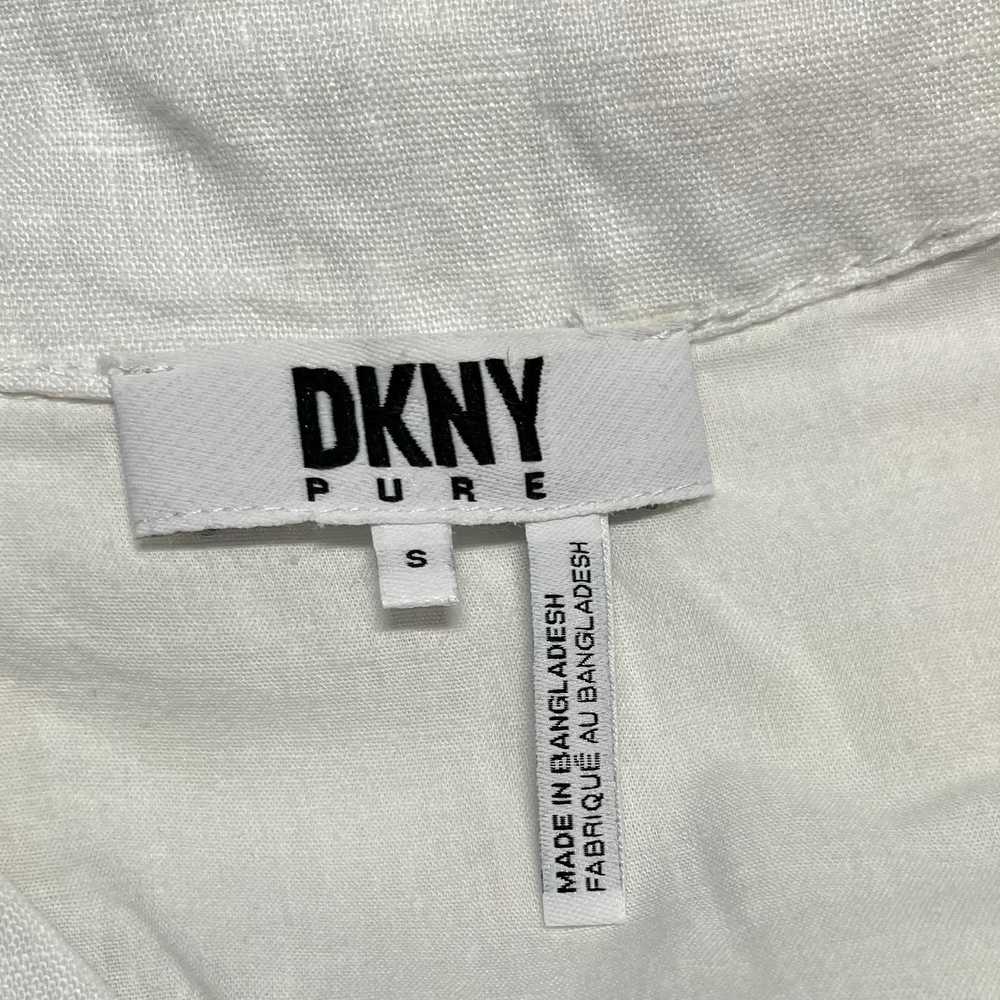DKNY DKNY White Linen V-Neck Sleeveless Maxi/Midi… - image 4