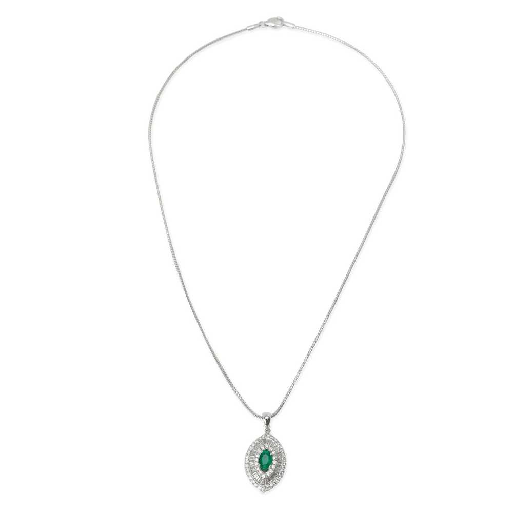 Tiffany & Co. Emerald & Diamond Evil Eye Pendant … - image 2