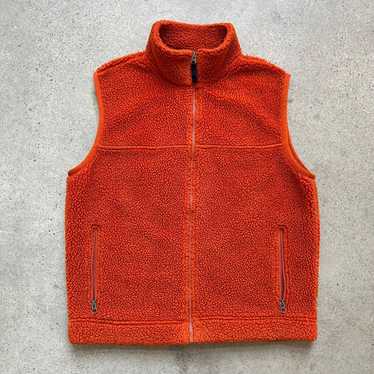 Gap × Vintage Vintage GAP Fleece Zip Up Vest Oran… - image 1