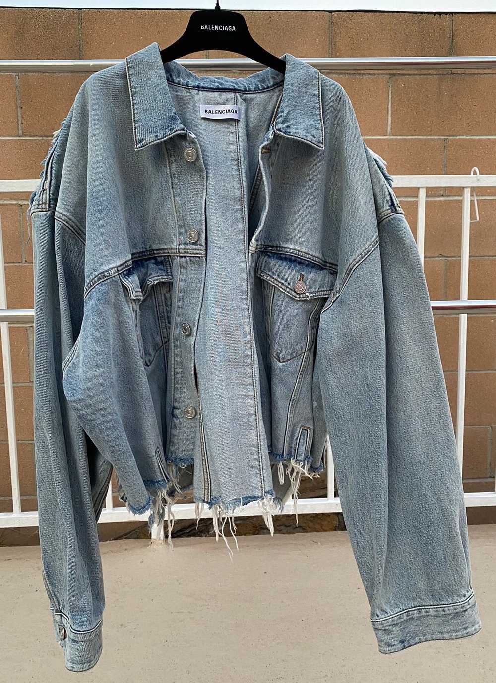 Balenciaga Deconstructed Denim Jacket - image 1