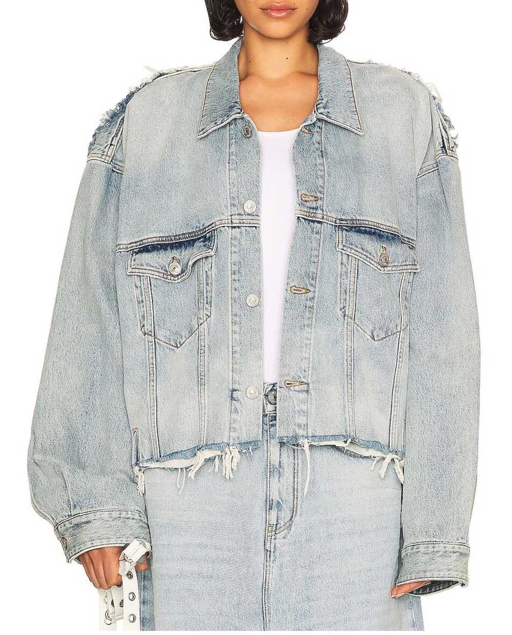 Balenciaga Deconstructed Denim Jacket - image 2