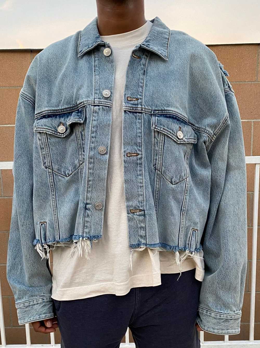 Balenciaga Deconstructed Denim Jacket - image 5