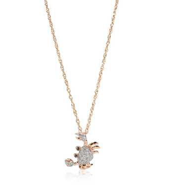 Tiffany & Co. Diamond Crab Pendant Necklace in 14K
