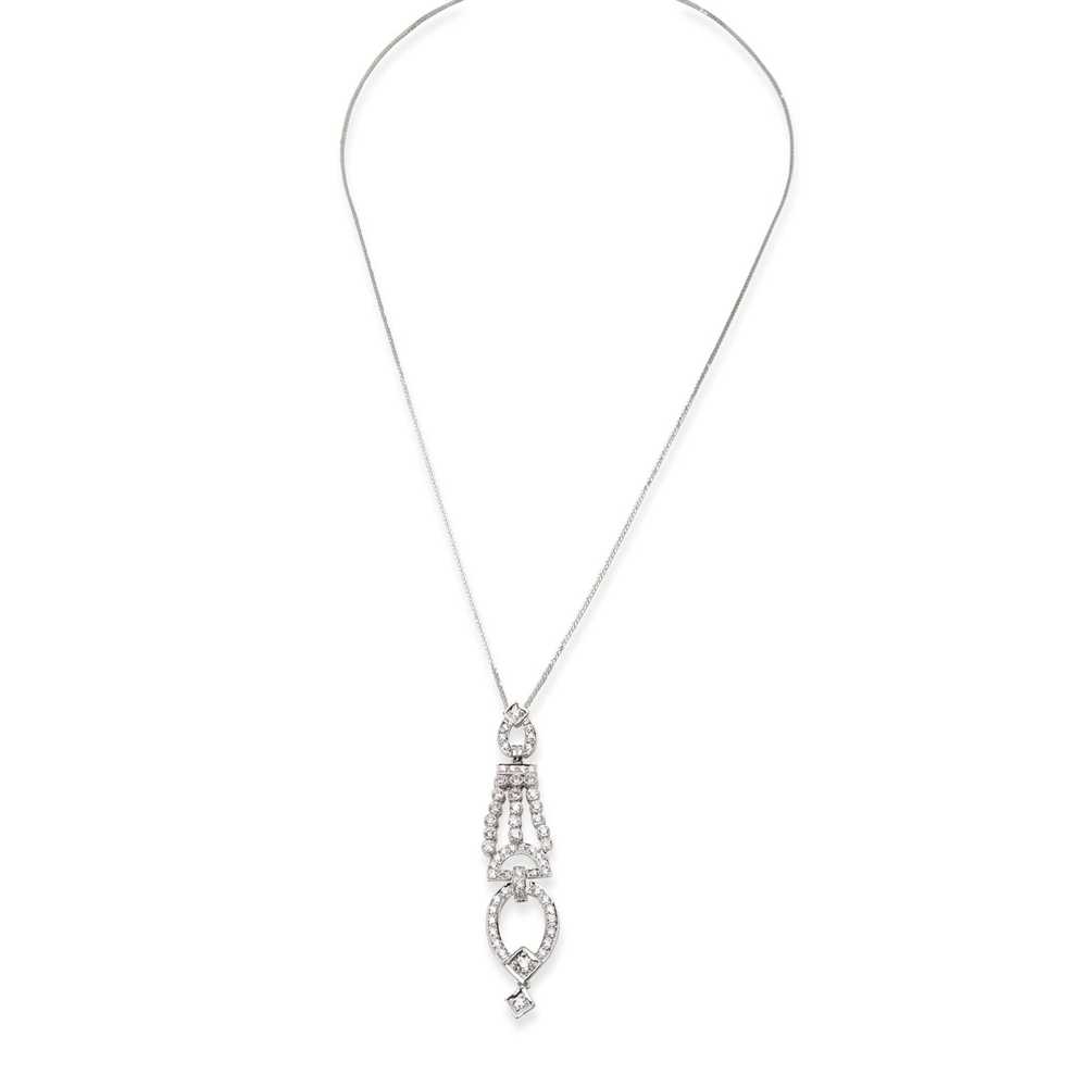 Tiffany & Co. Diamond Chandelier Necklace in 18K … - image 2