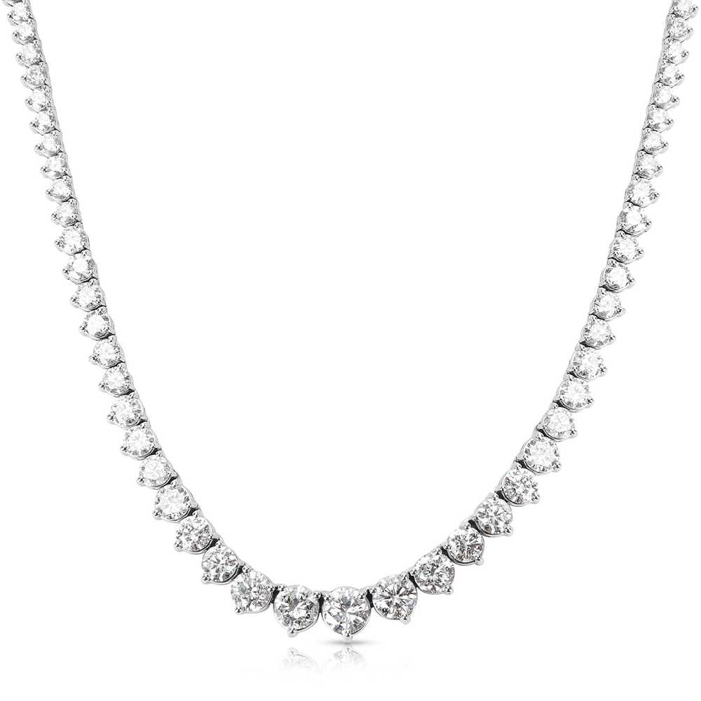 Tiffany & Co. Cubic Zirconia Graduated Riviera Ne… - image 1